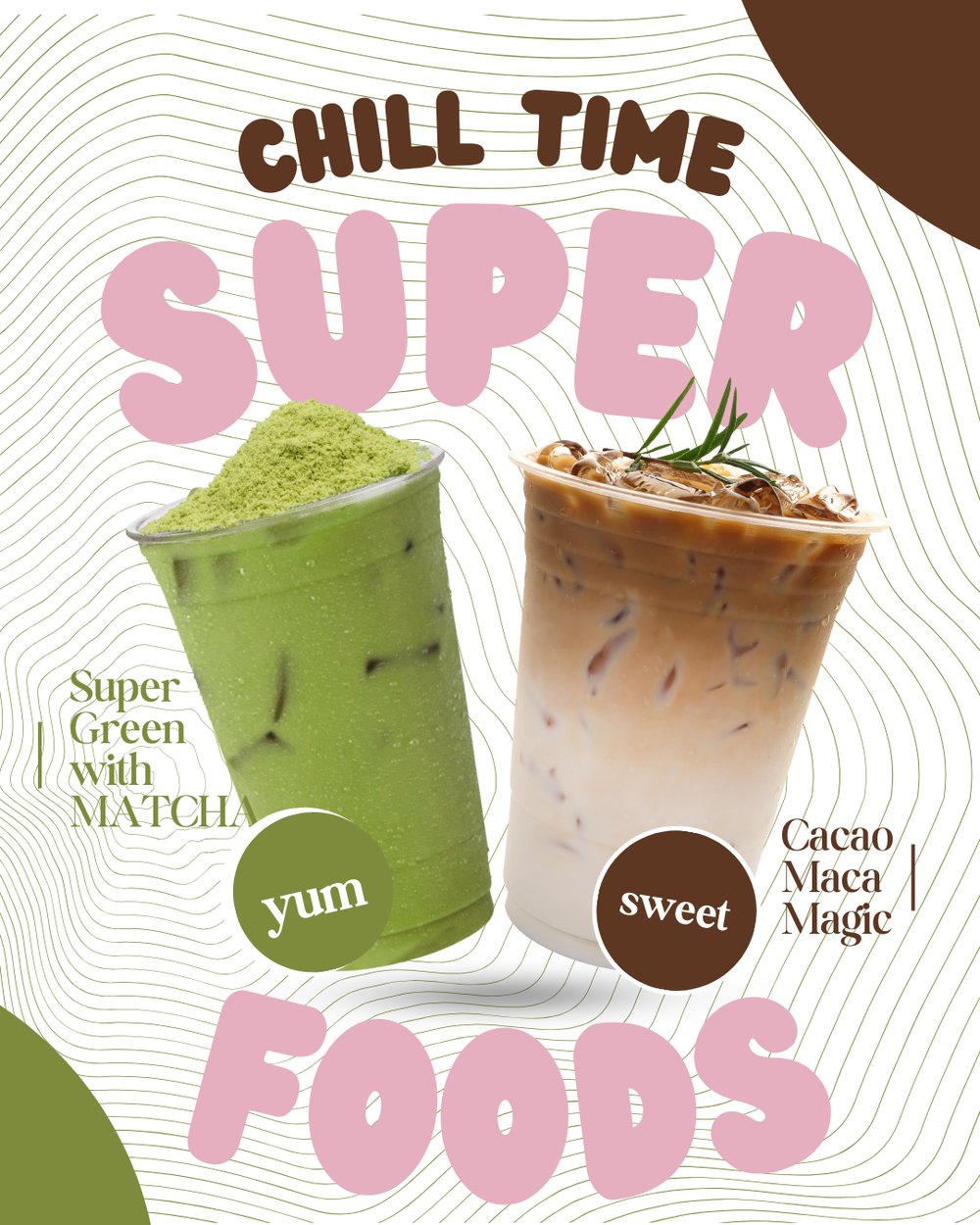 Super Green + Cacao Maca Magic Bundle+ FREE FROTHER